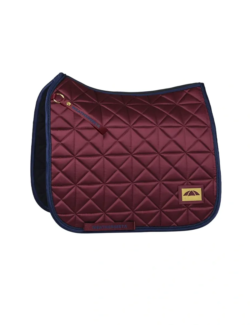 WeatherBeeta Satin Pro Air-Tec Dressage Saddle Pad - Burgundy