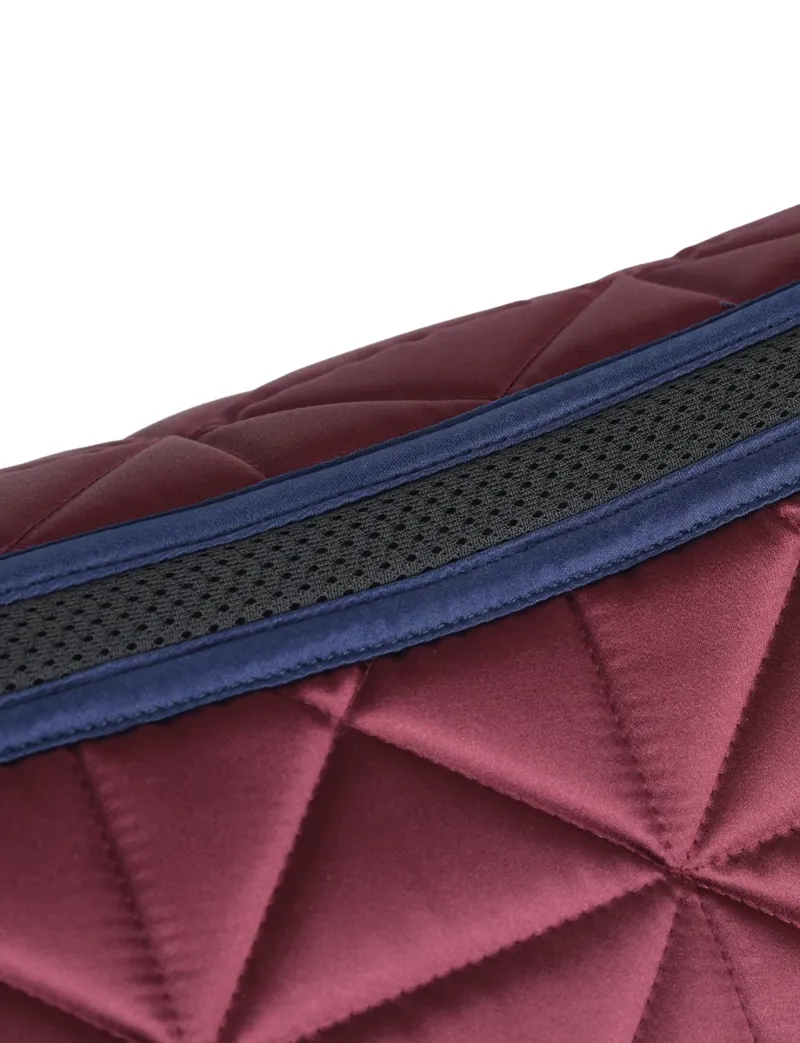 WeatherBeeta Satin Pro Air-Tec Dressage Saddle Pad - Burgundy-8