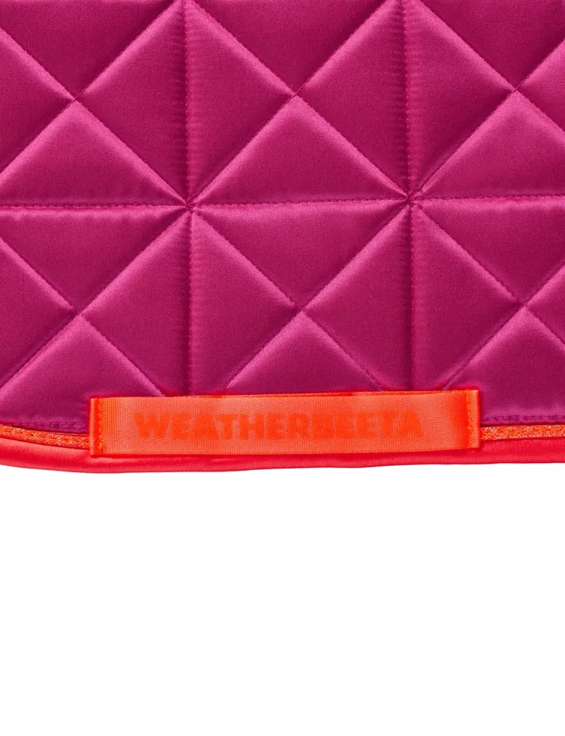 WeatherBeeta Satin Pro Air-Tec Dressage Saddle Pad - Magenta-3