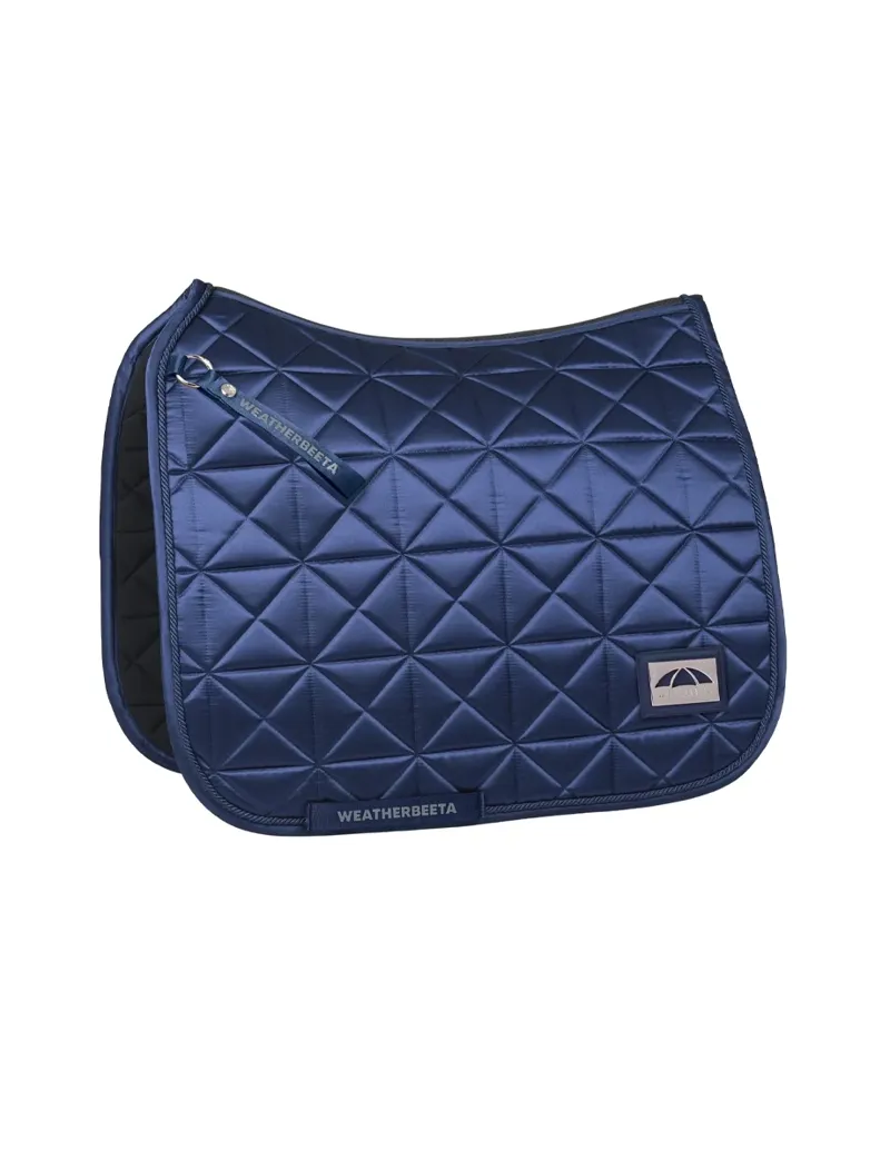 WeatherBeeta Satin Pro Air-Tec Dressage Saddle Pad - Navy