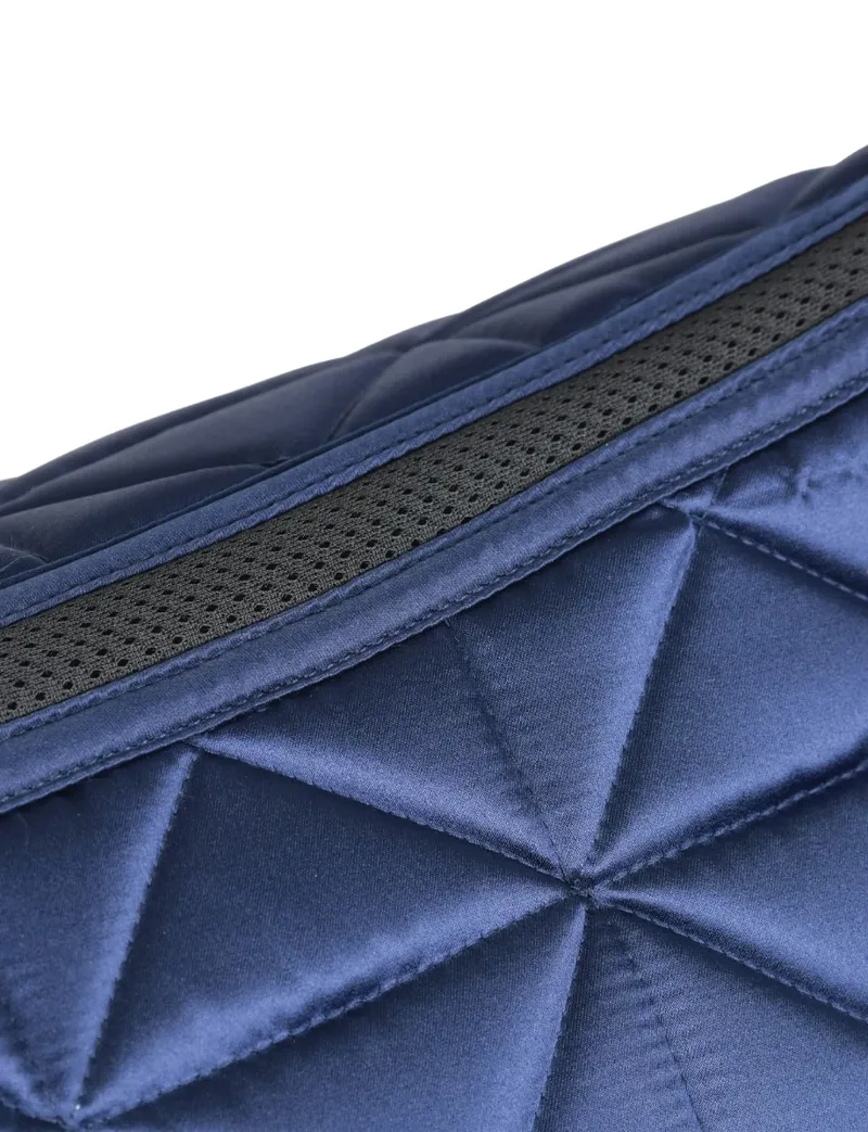 WeatherBeeta Satin Pro Air-Tec Dressage Saddle Pad - Navy-6