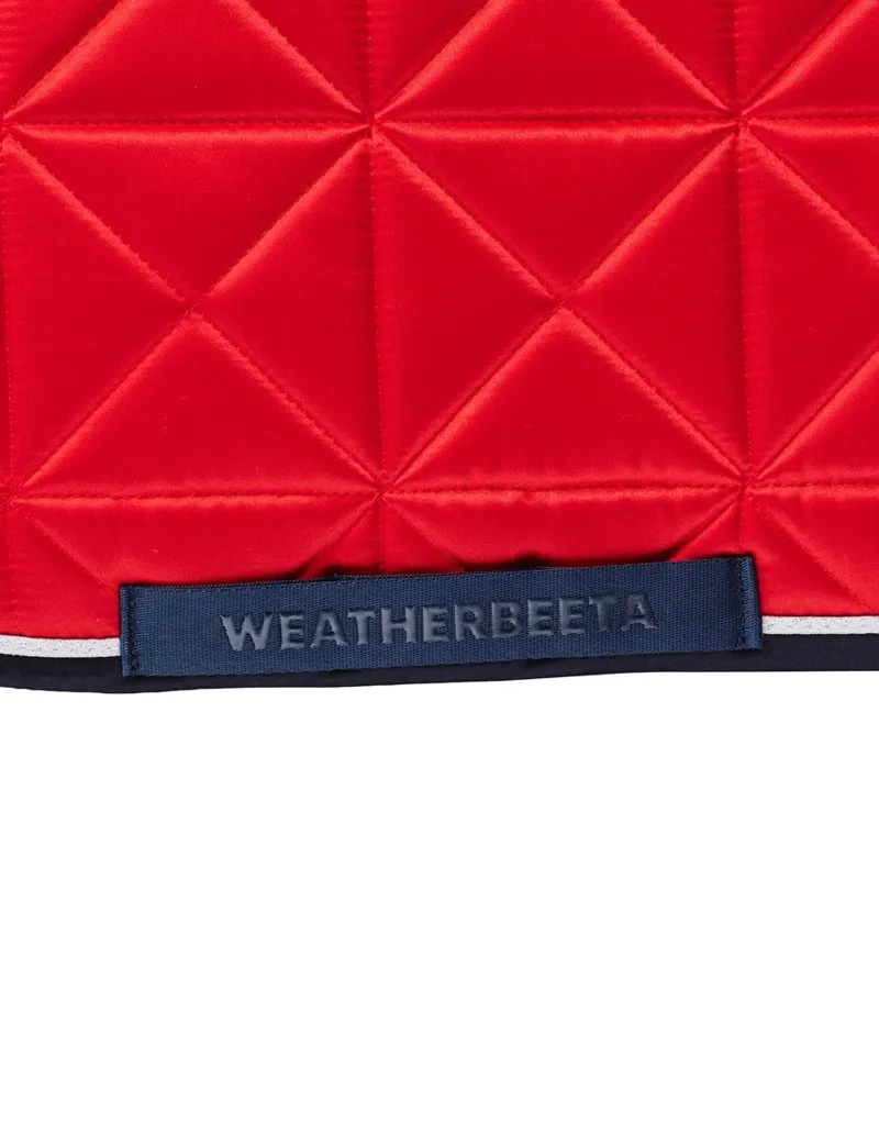 WeatherBeeta Satin Pro Air-Tec Dressage Saddle Pad - Red-3