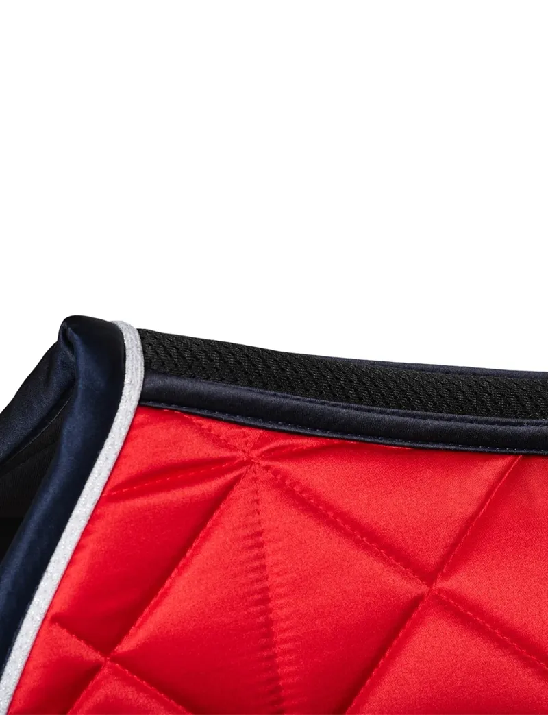 WeatherBeeta Satin Pro Air-Tec Dressage Saddle Pad - Red-5