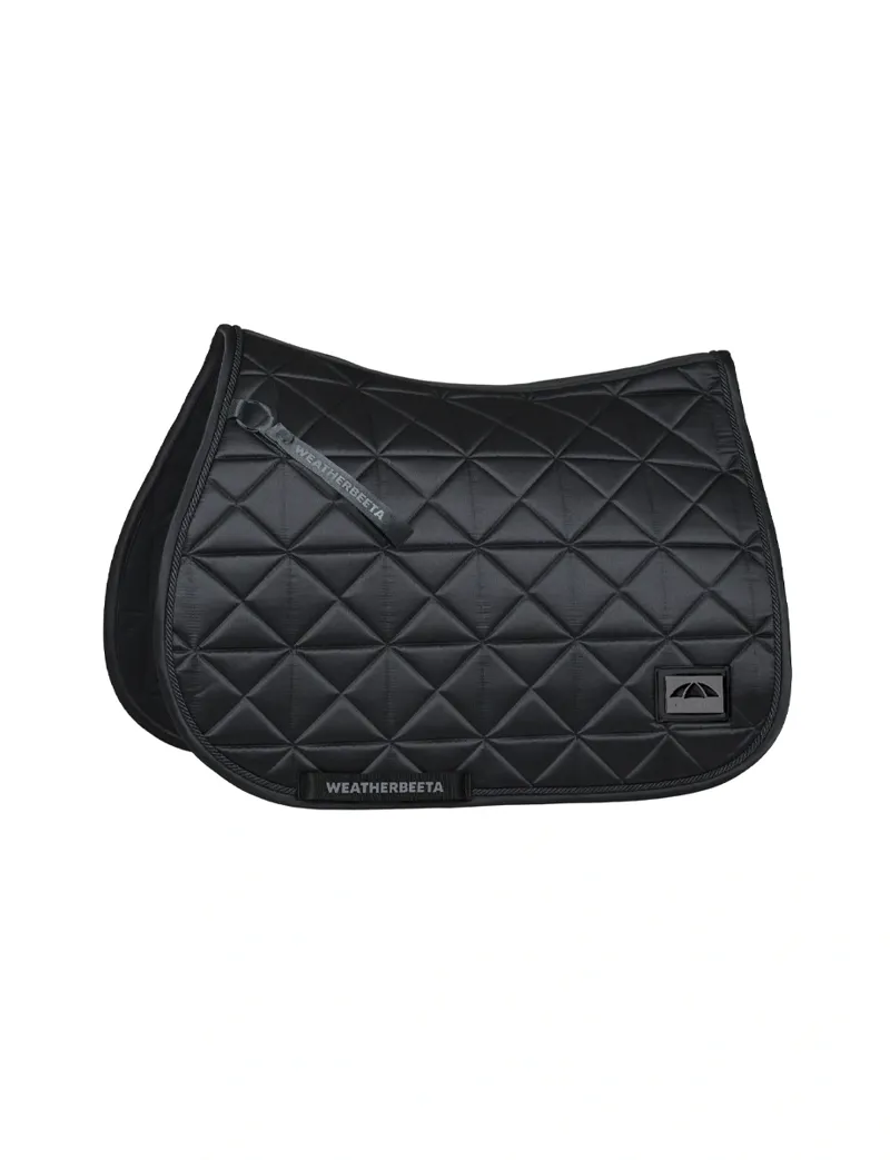 WeatherBeeta Satin Pro Air-Tec Euro Jump Shaped Saddle Pad - Black