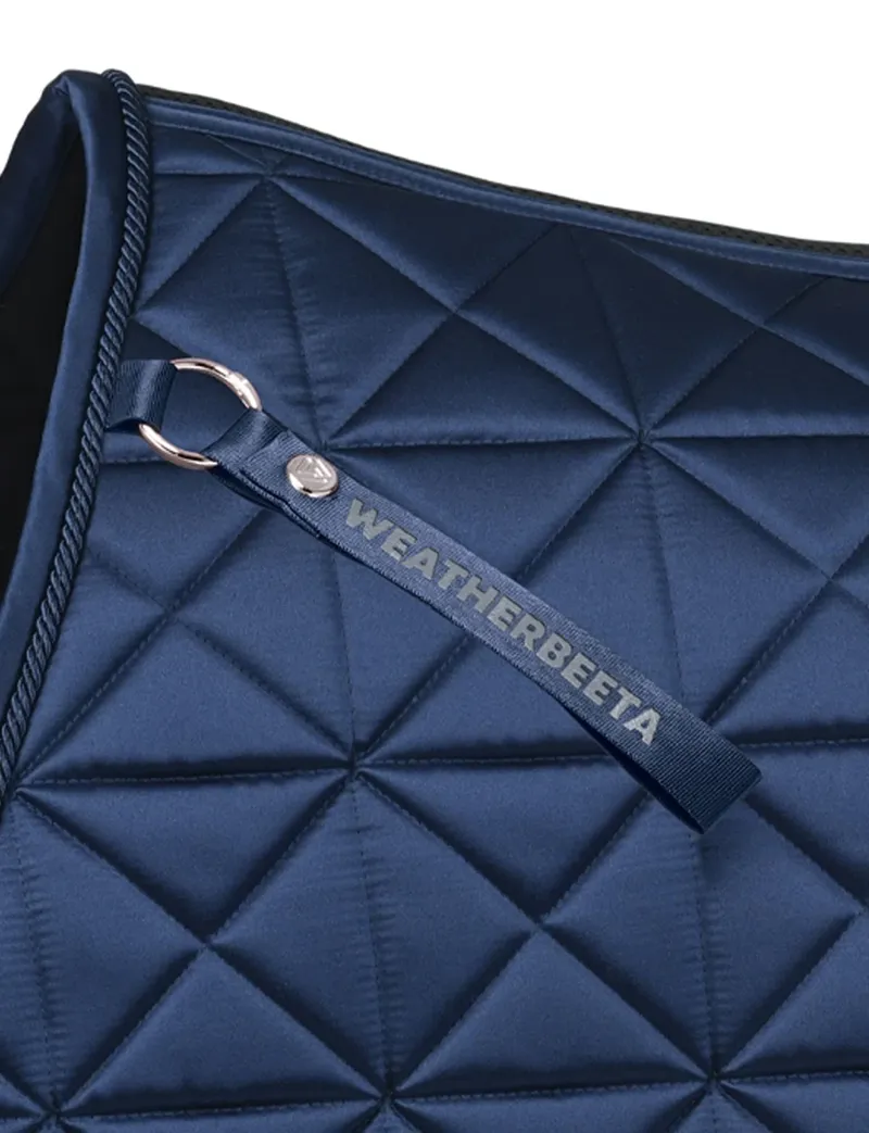 WeatherBeeta Satin Pro Air-Tec Euro Jump Shaped Saddle Pad - Navy-4