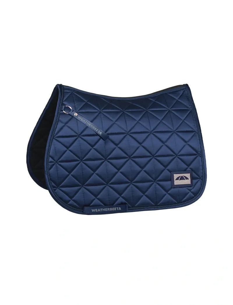 WeatherBeeta Satin Pro Air-Tec Euro Jump Shaped Saddle Pad - Navy