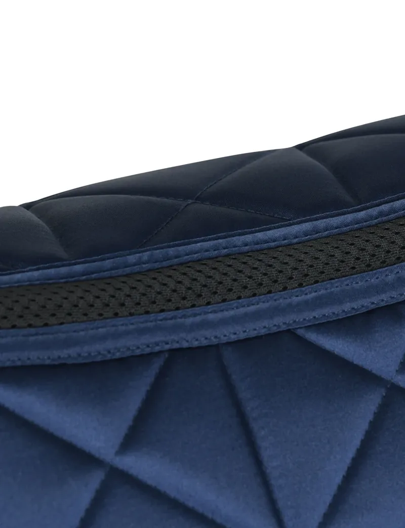 WeatherBeeta Satin Pro Air-Tec Euro Jump Shaped Saddle Pad - Navy-5