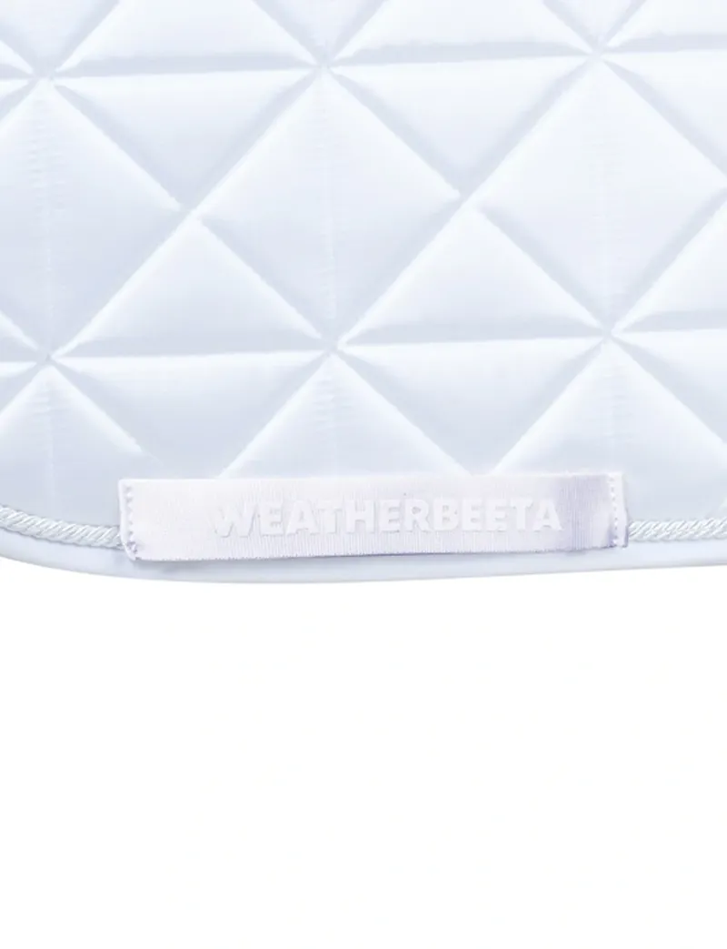 WeatherBeeta Satin Pro Air-Tec Euro Jump Shaped Saddle Pad - White-4