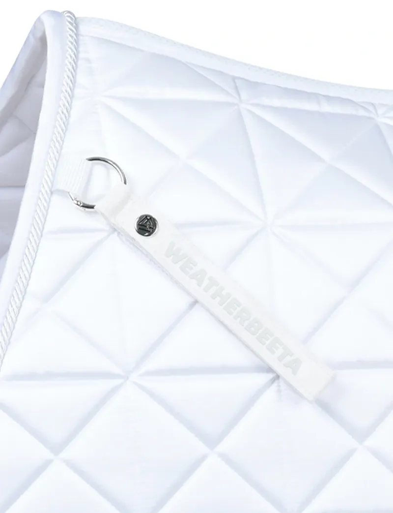 WeatherBeeta Satin Pro Air-Tec Euro Jump Shaped Saddle Pad - White-5