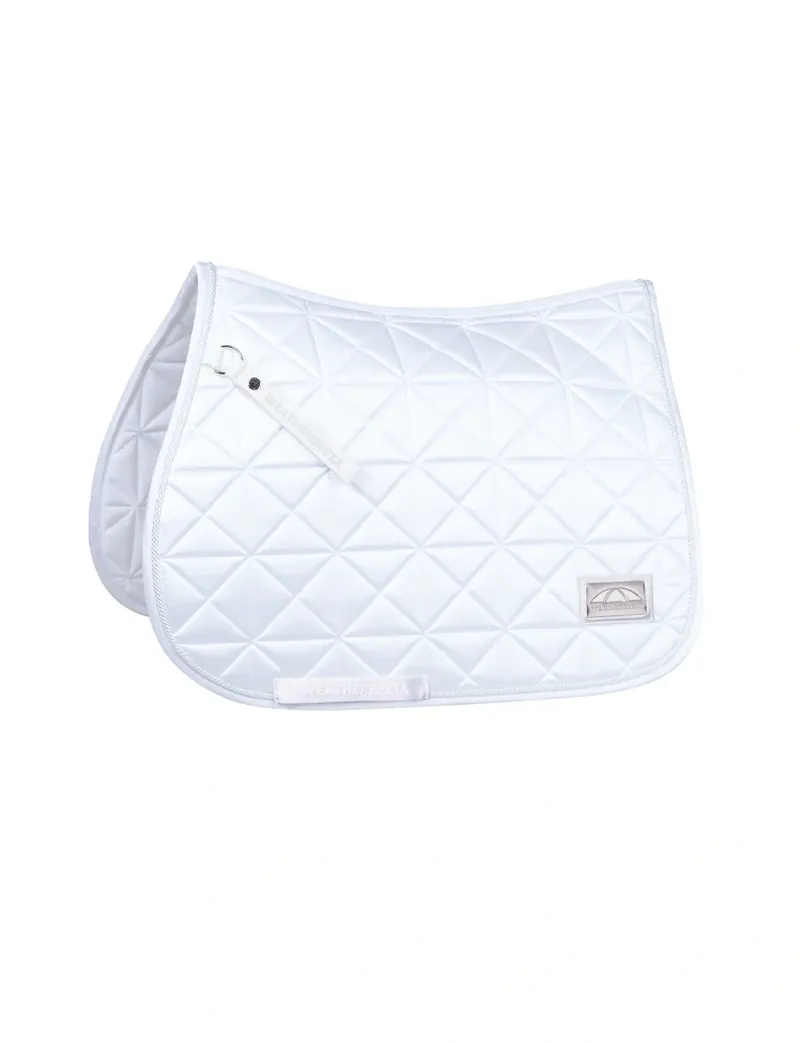 WeatherBeeta Satin Pro Air-Tec Euro Jump Shaped Saddle Pad - White