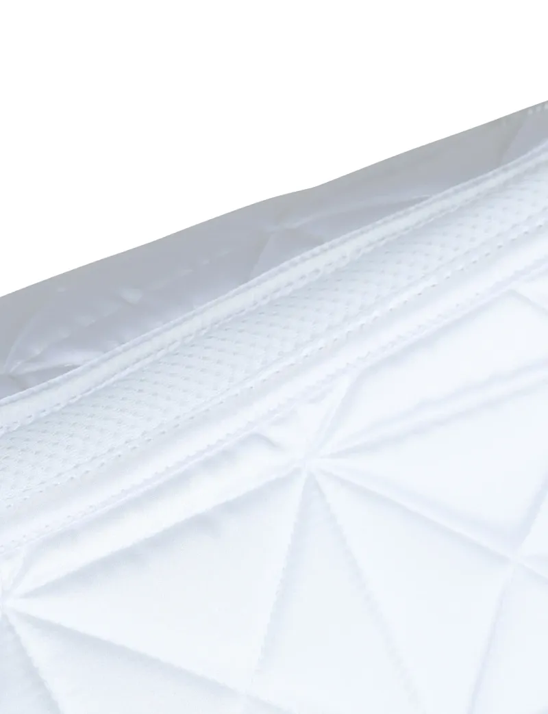 WeatherBeeta Satin Pro Air-Tec Euro Jump Shaped Saddle Pad - White-6