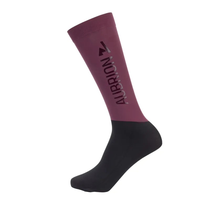 Shires Aubrion React Performance Socks - Mauve-1