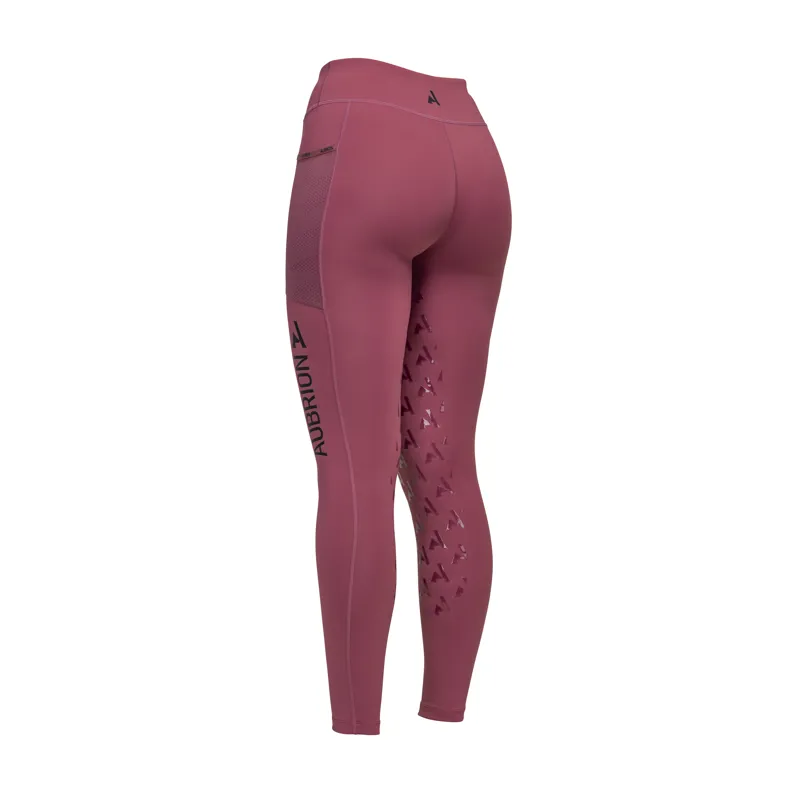 Shires Aubrion React Ladies Non-Stop Riding Tights - Mauve-4