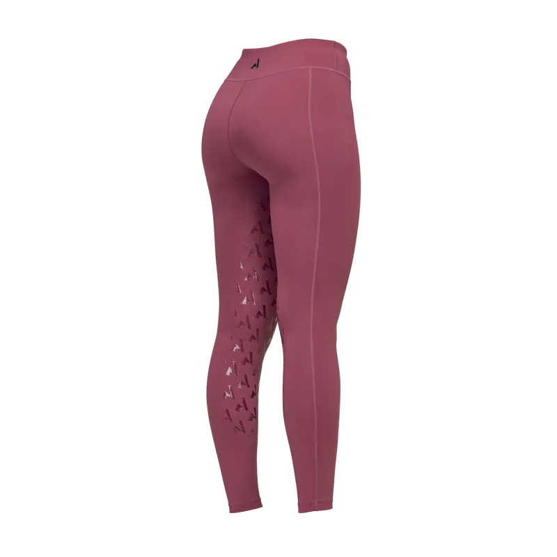 Shires Aubrion React Ladies Non-Stop Riding Tights - Mauve-3
