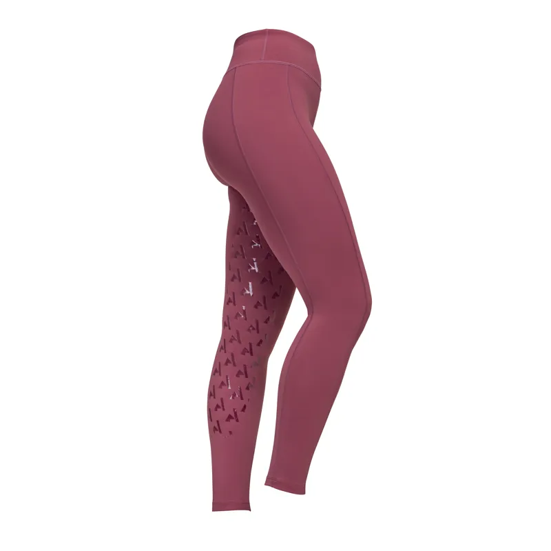 Shires Aubrion React Ladies Non-Stop Riding Tights - Mauve-1
