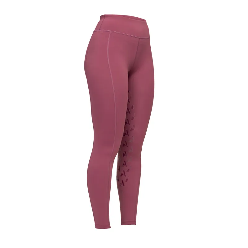 Shires Aubrion React Ladies Non-Stop Riding Tights - Mauve-2