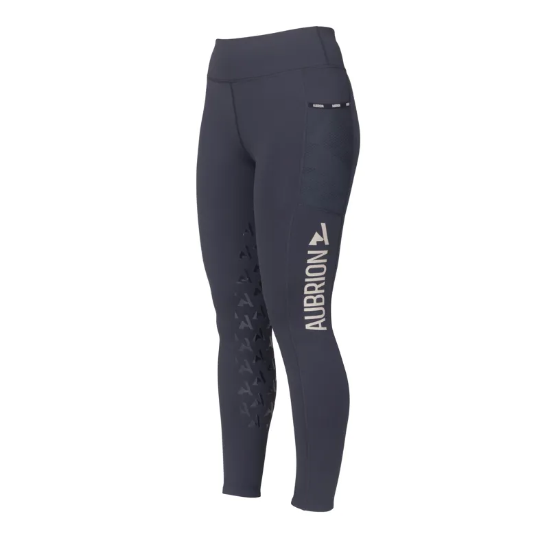 Shires Aubrion React Ladies Non-Stop Riding Tights - Shadow