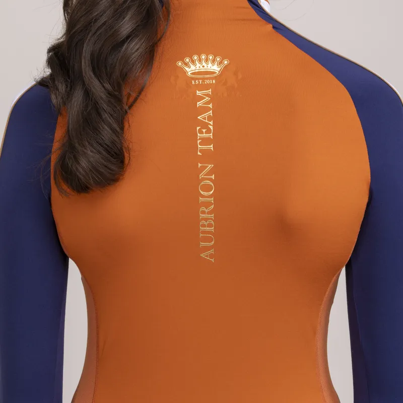 Shires Aubrion Team Ladies Long Sleeve Base Layer - Rust-4