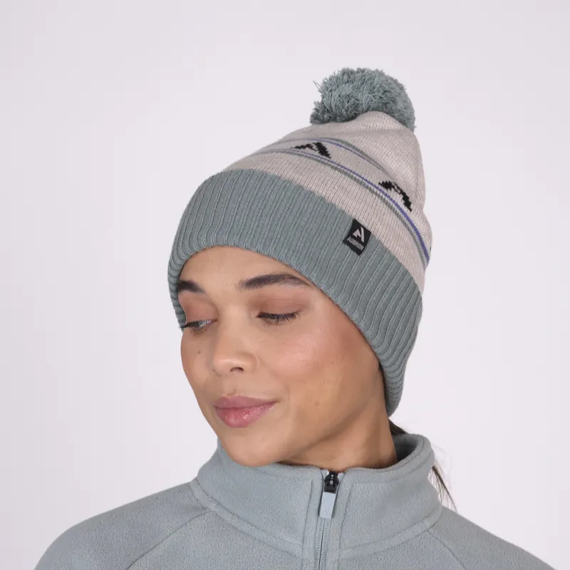 Shires Aubrion React Bobble Hat - Sage/Sand-3
