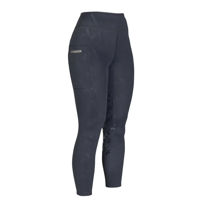 Shires Aubrion React Winter Riding Tights - Shadow-1