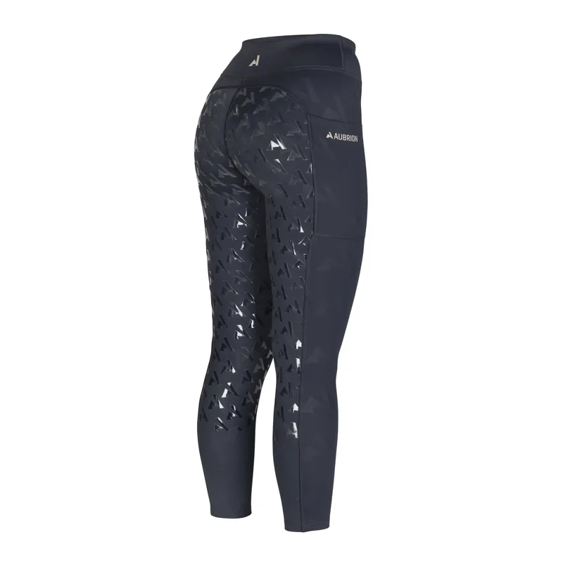 Shires Aubrion React Winter Riding Tights - Shadow-4
