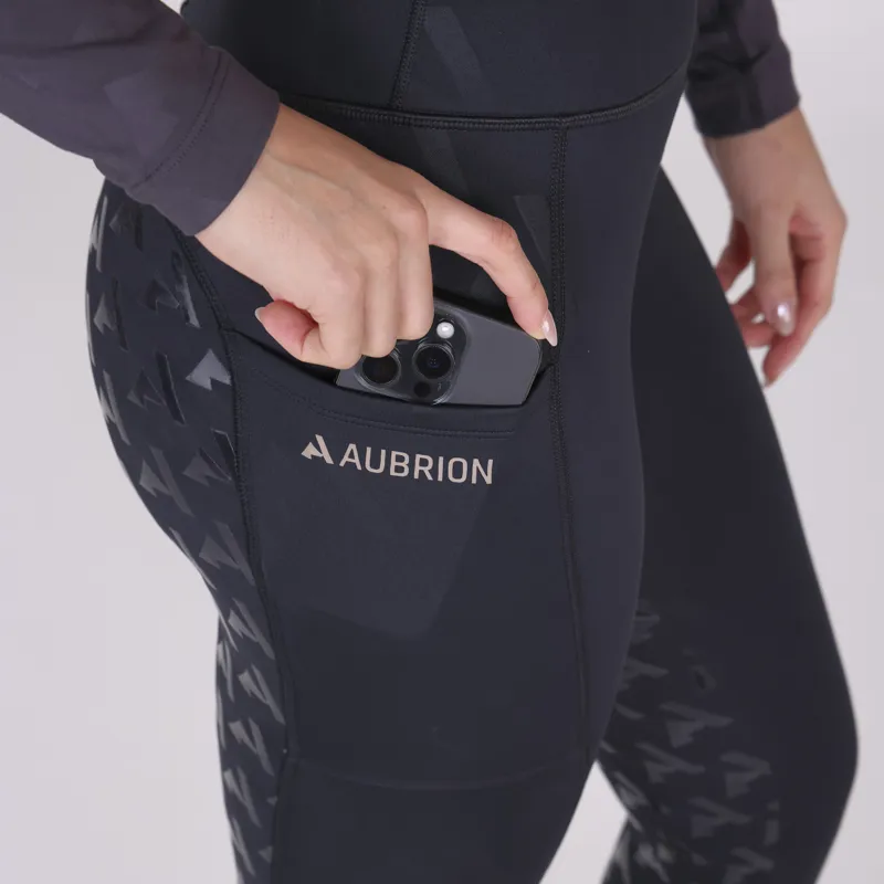 Shires Aubrion React Winter Riding Tights - Shadow-7