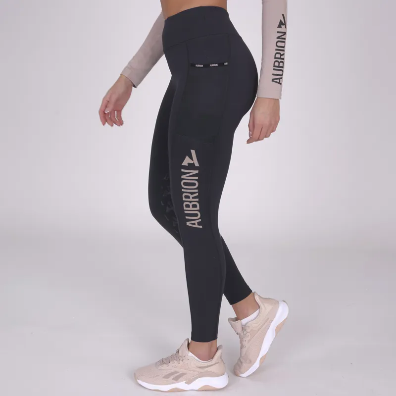 Shires Aubrion Non-Stop Riding Tights - Shadow-4