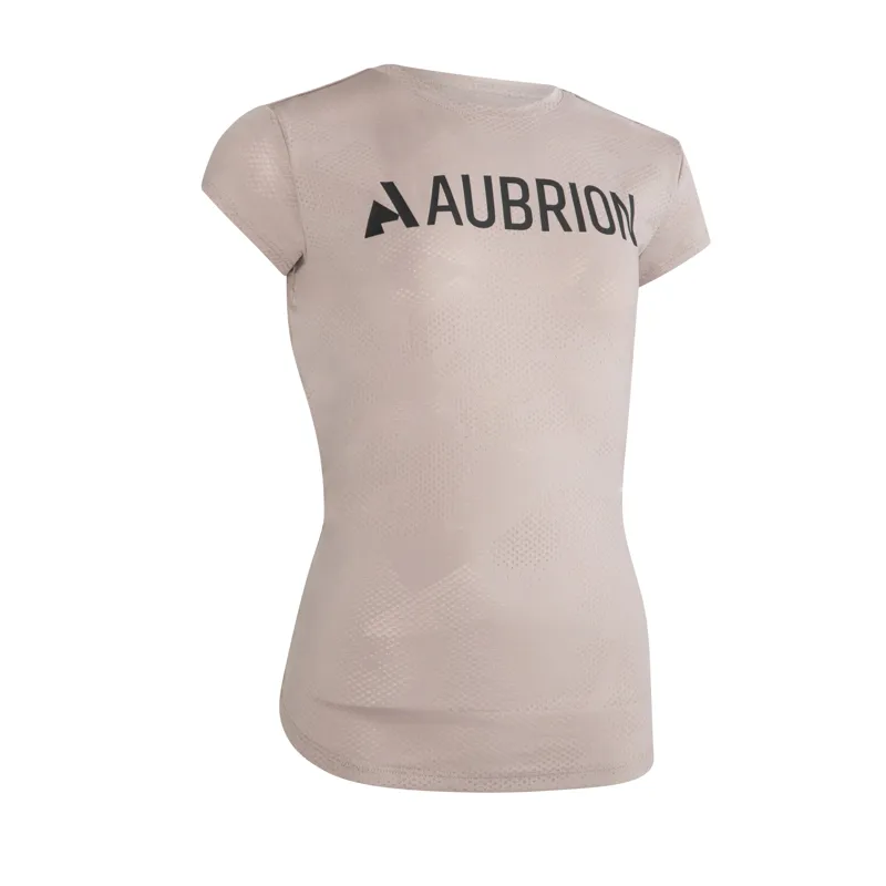 Shires Aubrion React Children's Tech T-Shirt - Sand-2