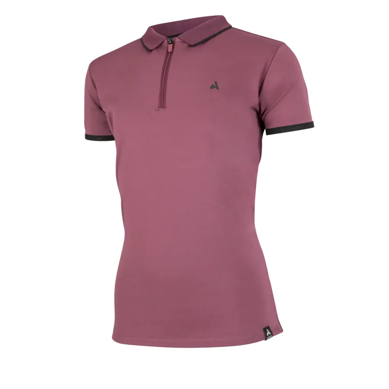 Shires Aubrion React Children's Tech Polo - Mauve-1