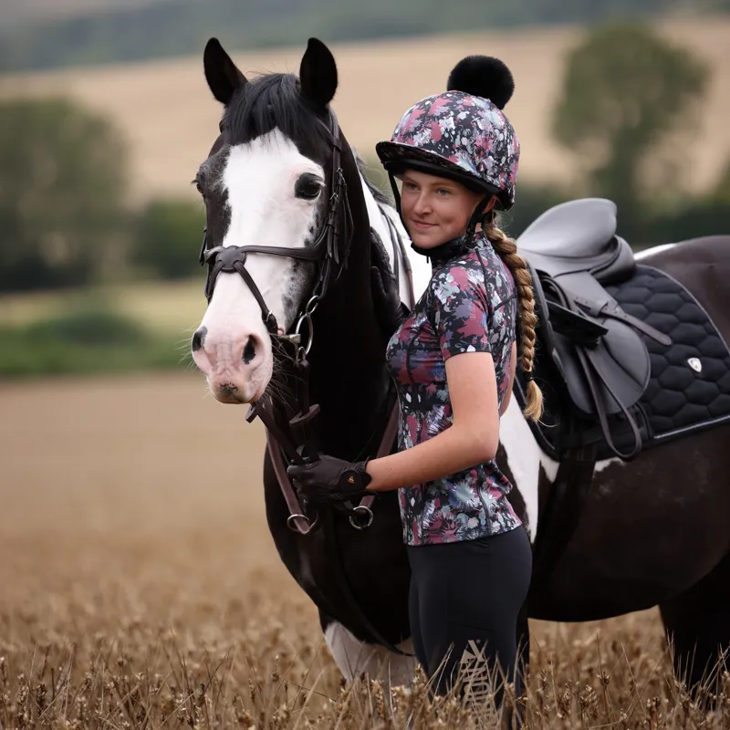 Shires Aubrion React Short Children's Sleeve Base Layer - Abstract-5