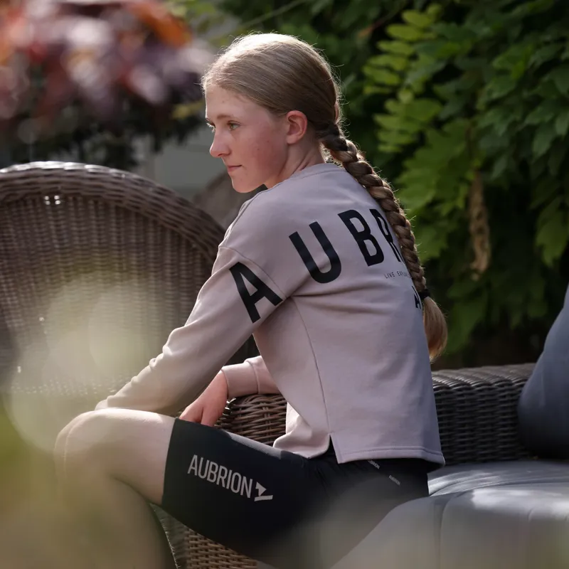 Shires Aubrion React Children's Sweatshirt - Sand-4