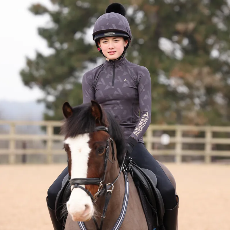 Shires Aubrion React Children's Winter Base Layer - Shadow-8