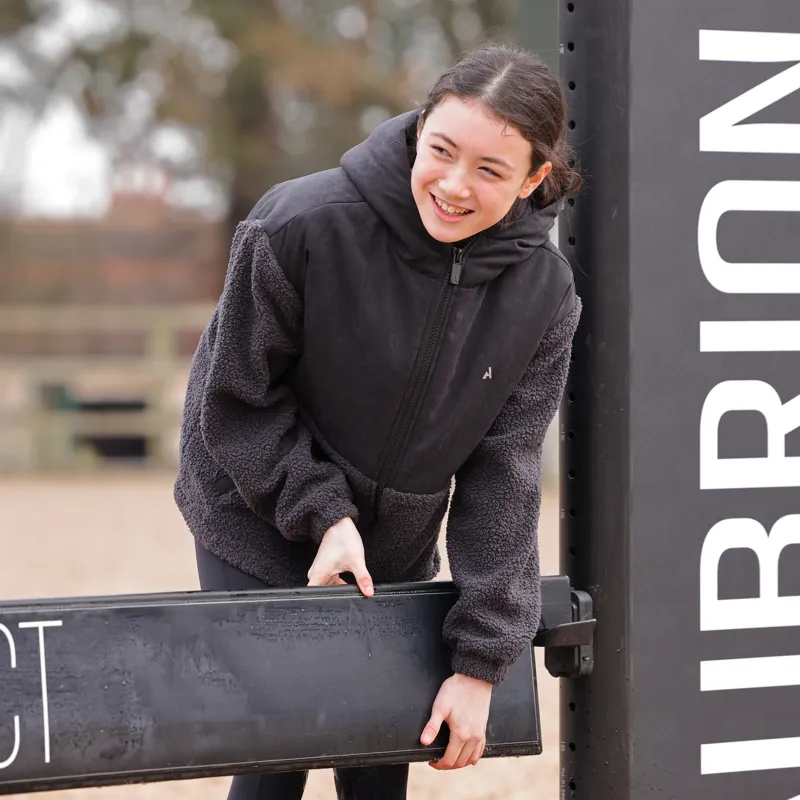 Shires Aubrion React Children's Sherpa Fleece Jacket - Shadow-8