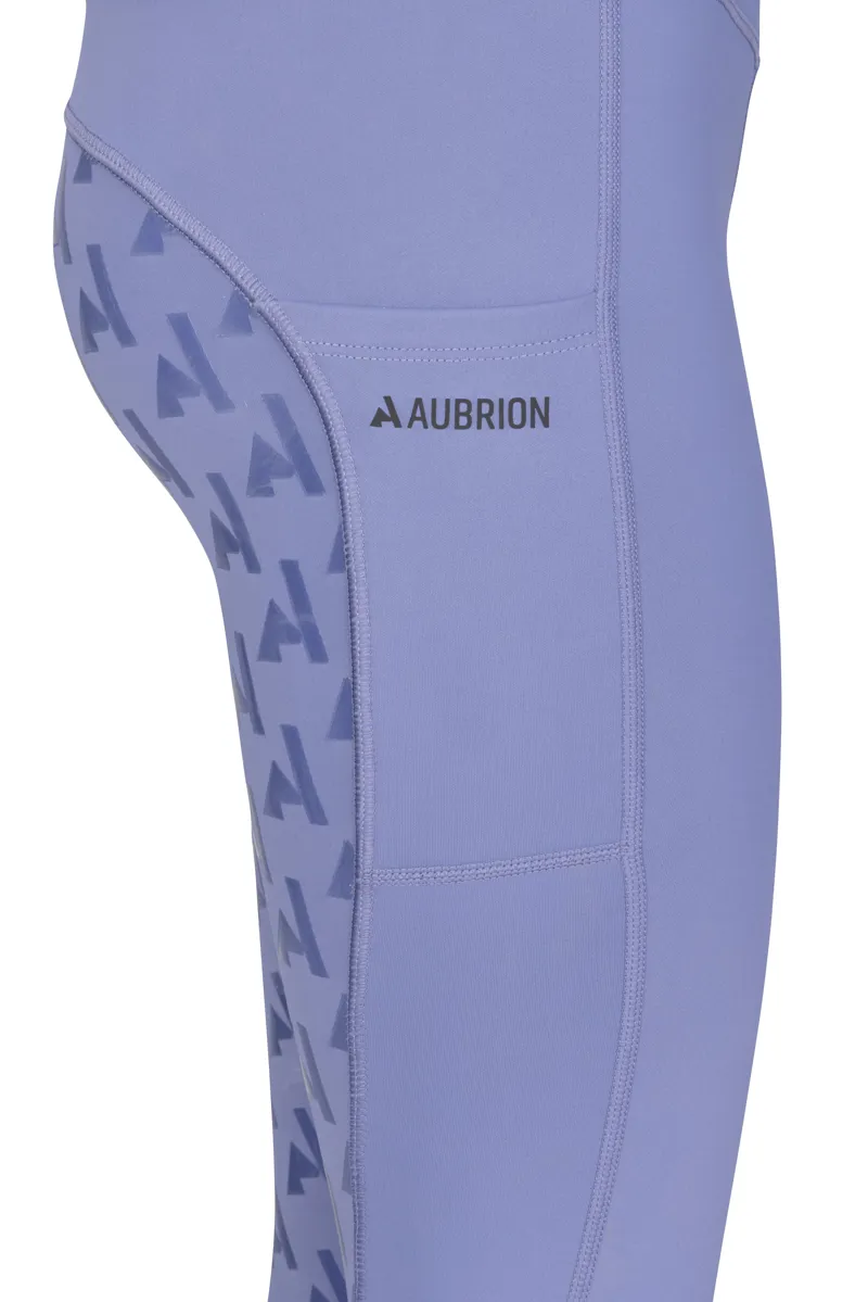 Shires Aubrion React Winter Children's Riding Tights - Sky-3