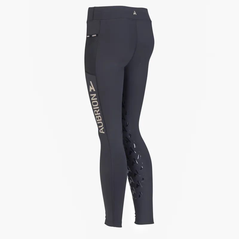Shires Aubrion React Child's Non-Stop Riding Tights - Shadow-2