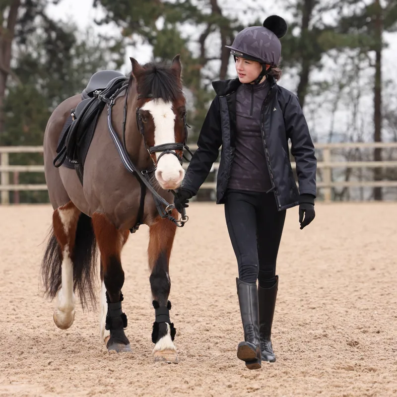 Shires Aubrion React Children's Mid Length Waterproof Coat - Shadow-13