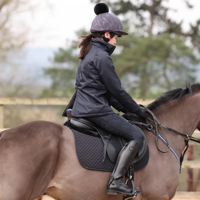 Shires Aubrion React Children's Mid Length Waterproof Coat - Shadow-12