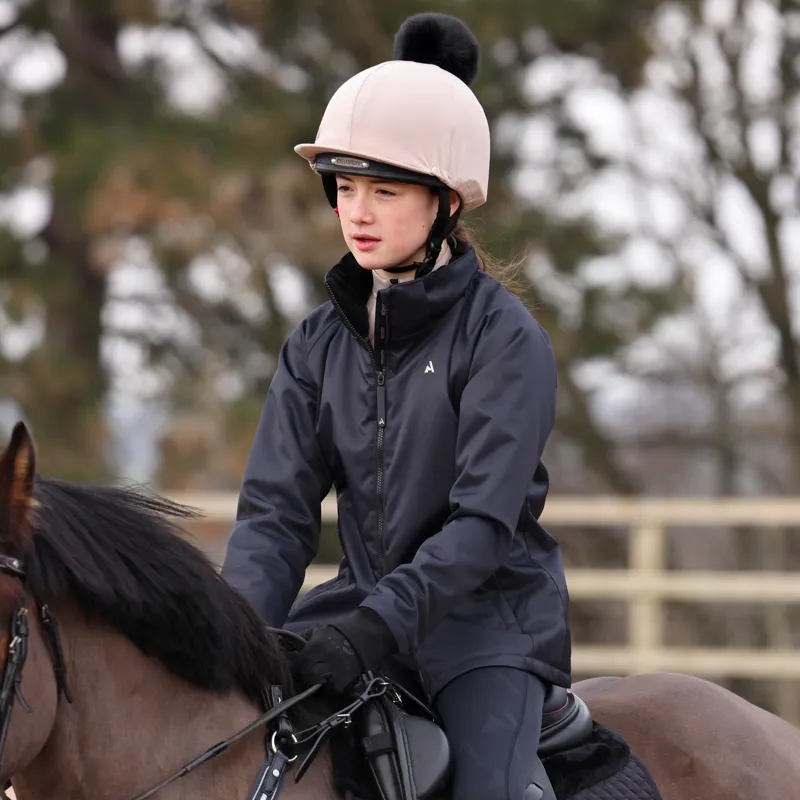 Shires Aubrion React Children's Mid Length Waterproof Coat - Shadow-11