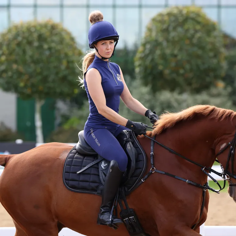 Shires Aubrion Team Ladies Sleeveless Base Layer - Midnight-6