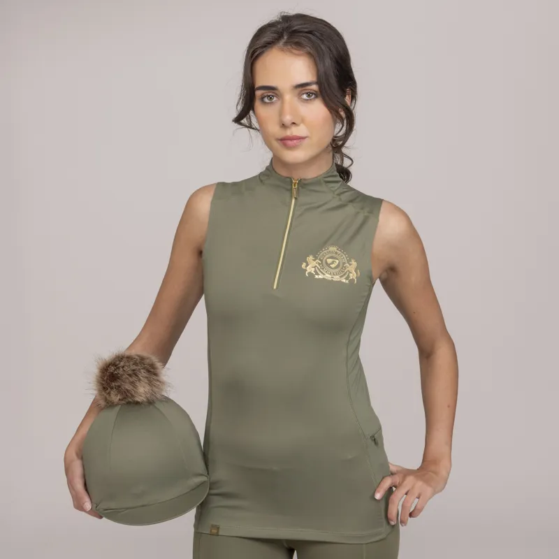Shires Aubrion Team Ladies Sleeveless Base Layer - Moss