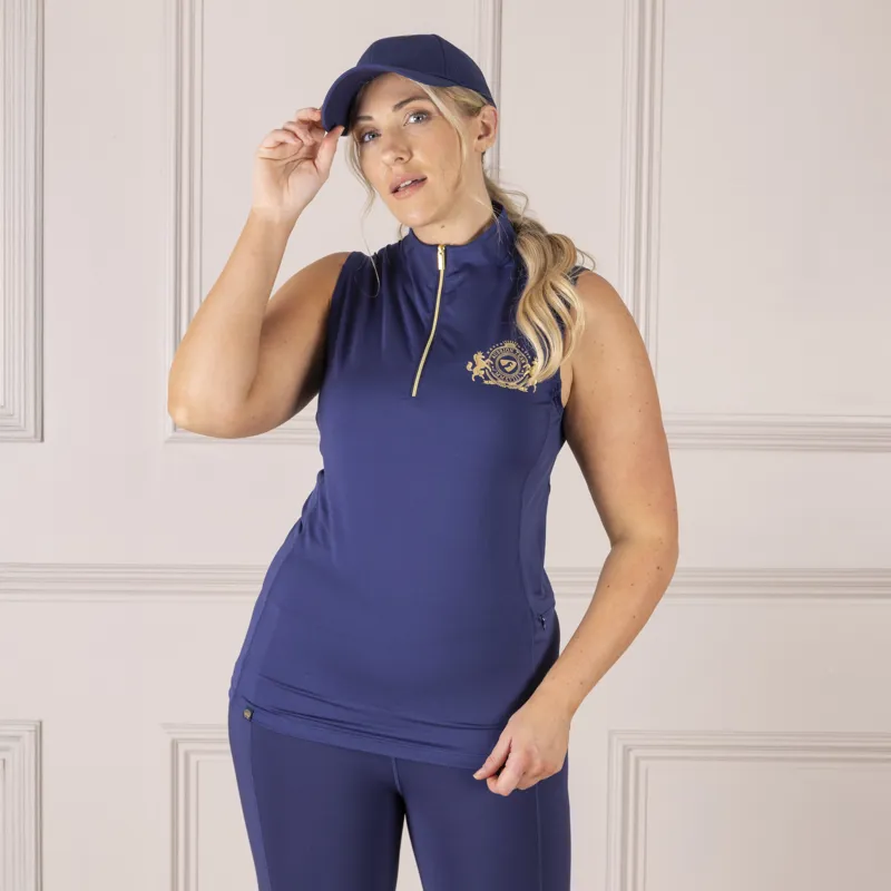 Shires Aubrion Team Ladies Sleeveless Base Layer - Midnight-5