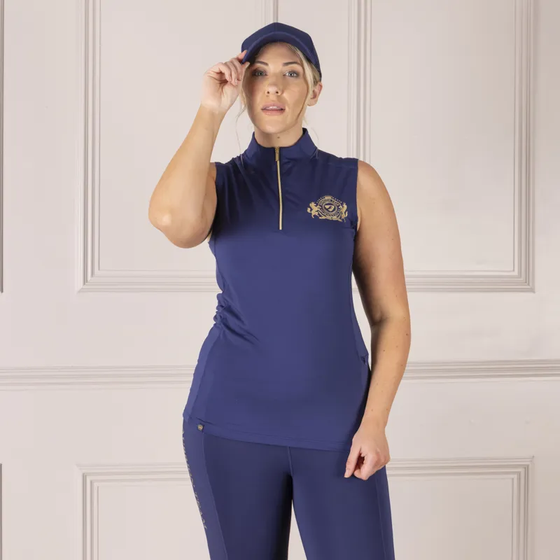 Shires Aubrion Team Ladies Sleeveless Base Layer - Midnight-3