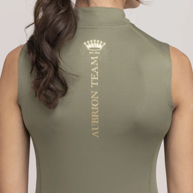 Shires Aubrion Team Ladies Sleeveless Base Layer - Moss-2