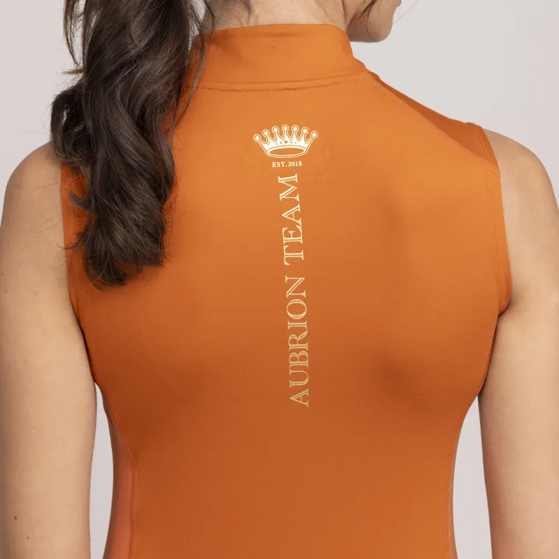 Shires Aubrion Team Ladies Sleeveless Base Layer - Rust-4