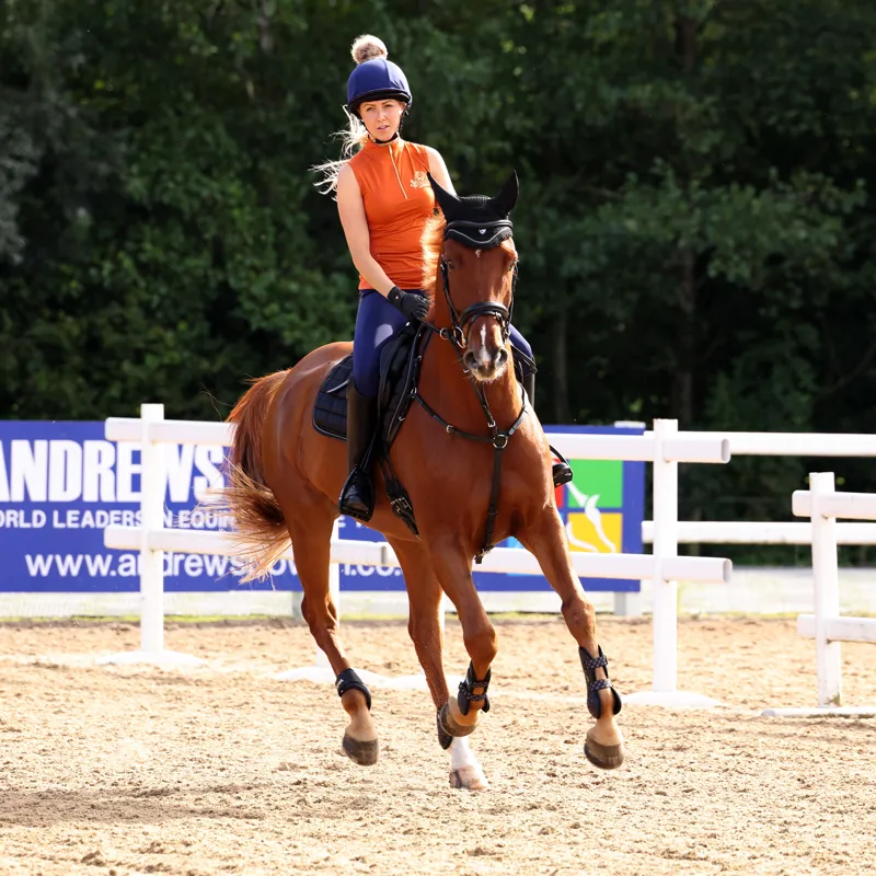 Shires Aubrion Team Ladies Sleeveless Base Layer - Rust-6
