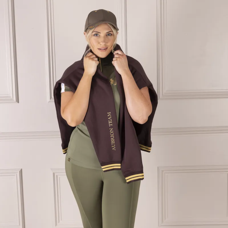 Shires Aubrion Team Ladies Short Sleeve Base Layer - Moss-6