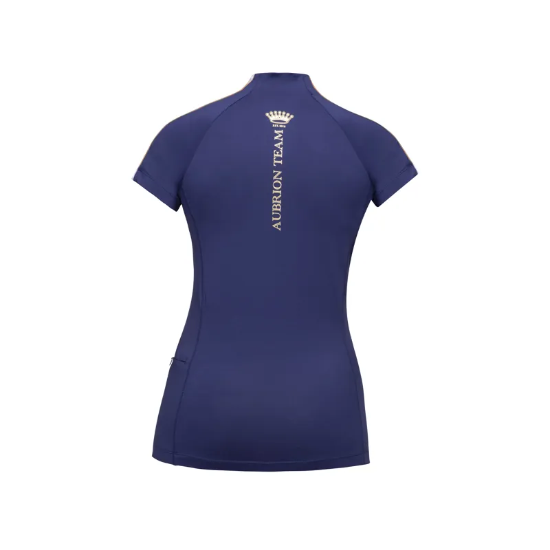 Shires Aubrion Team Ladies Short Sleeve Base Layer - Midnight-1
