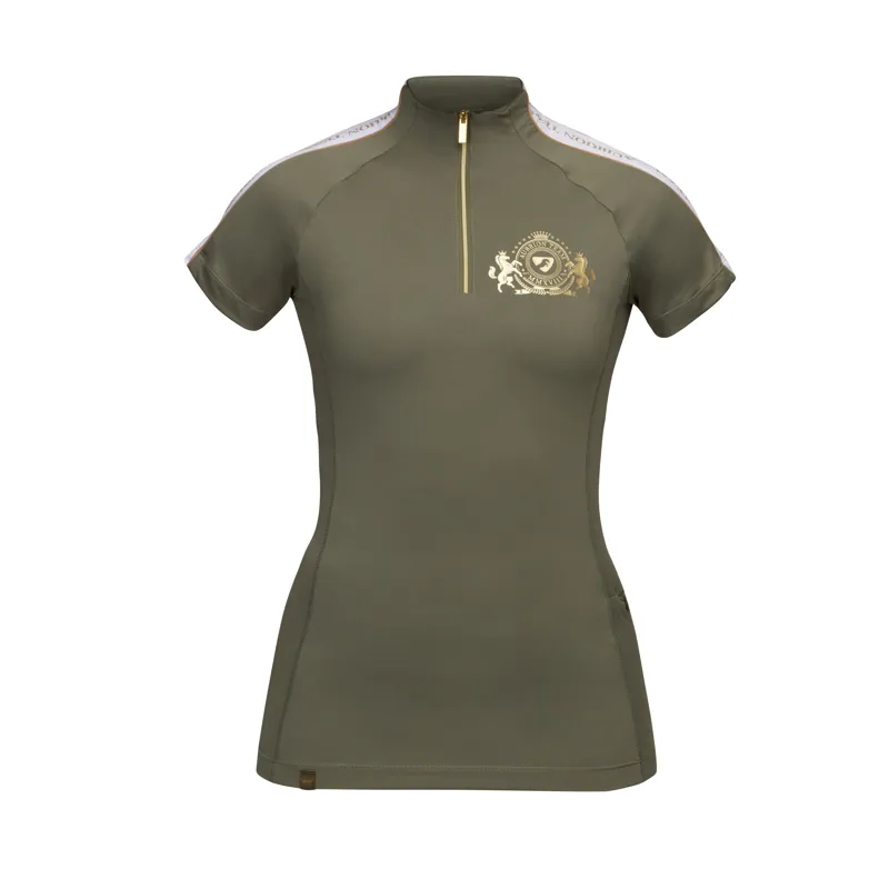 Shires Aubrion Team Ladies Short Sleeve Base Layer - Moss