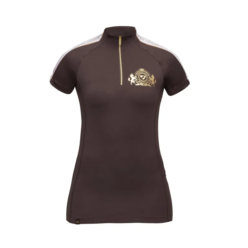Shires Aubrion Team Ladies Short Sleeve Base Layer - Umber