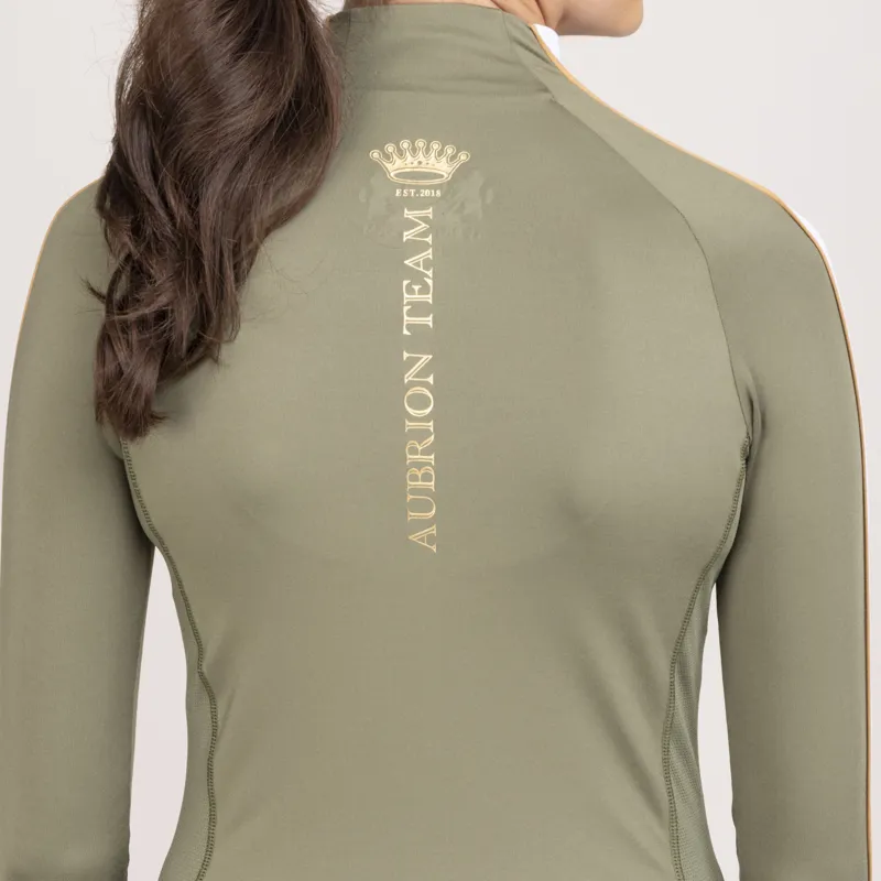 Shires Aubrion Team Ladies Long Sleeve Base Layer - Moss-3
